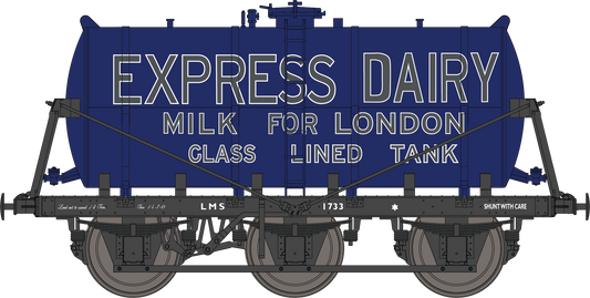 2F-031-028 6 Wheel Milk Tanker Express Dairies Milk For London 1733