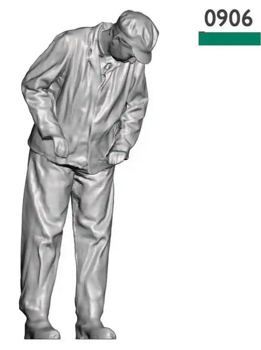 O Gauge Loco Specific Crew - GWR Fireman Looking at Injectors