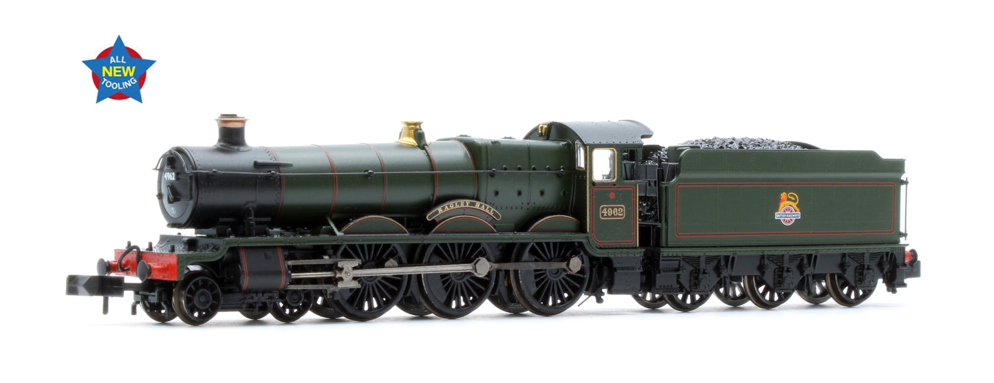 372-010 GWR 49XX 'Hall' 4962 'Ragley Hall' BR Lined Green (Early Emblem) Steam Locomotive