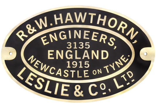 Hawthorn Leslie Worksplate Full Size Replica – 3135 Invincible