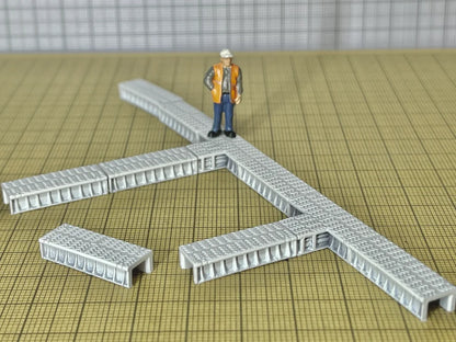 OO Gauge Modern Cable Troughs (Single Pack) - Unpainted