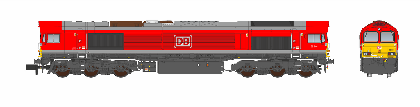 RT-N66-DB-044 Class 66/0 66044 DB Red Diesel Locomotive