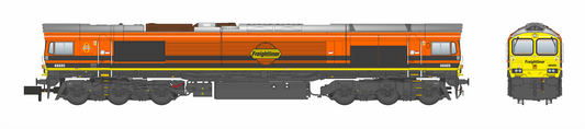 RT-N66-GW-605DCC Class 66/6 66605 Freightliner G&W Orange Diesel Locomotive - DCC Sound
