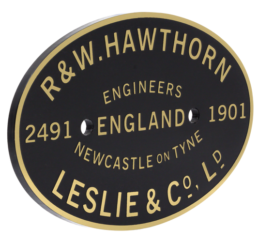 Hawthorn Leslie Worksplate Third Size Replica – 2491 Henry