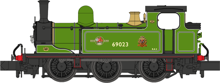 J72 0-6-0 68736 BR Lined Apple Green (Station Pilot) Late Crest Steam Tank Locomotive - DCC Fitted