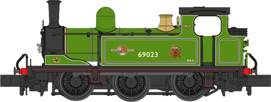 J72 0-6-0 68736 BR Lined Apple Green (Station Pilot) Late Crest Steam Tank Locomotive - DCC Fitted