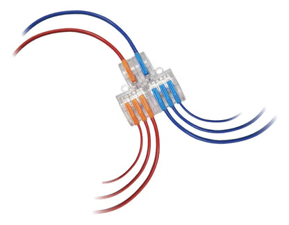 DCW-iLCS.6 Solder-Free 2 Terminals in, 6 Terminals out 2-pole i-Link Connectors (6-pack)