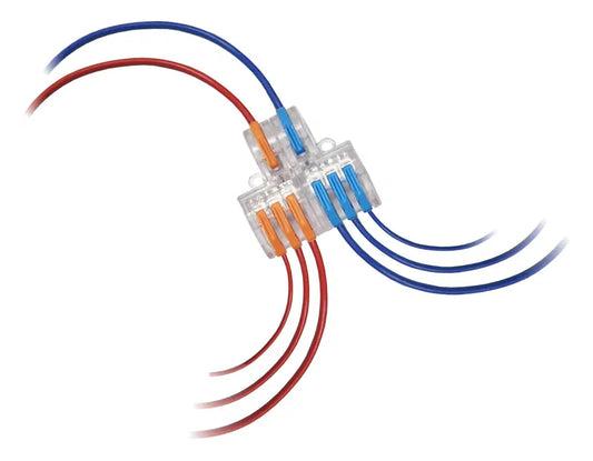 DCW-iLCS.6 Solder-Free 2 Terminals in, 6 Terminals out 2-pole i-Link Connectors (6-pack)