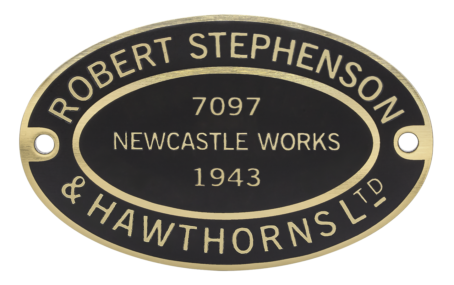 Robert Stephenson & Hawthorns Worksplate Third Size Replica - 7097 WD 75061