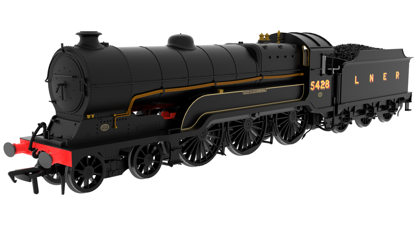 812507 LNER B2 Class 4-6-0 No.5428 'City of Liverpool' - LNER Black (Shaded) Steam Locomotive - DCC Sound