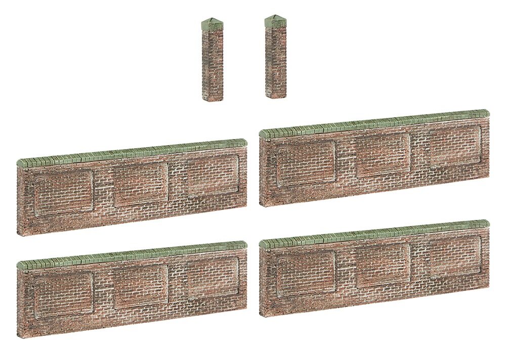 Scenecraft 44-0547 6ft Inset Walls and Pillars – Rails
