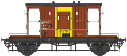 BR 20T Brake Van Diagram 1/507 B954921 BR Bauxite CAR