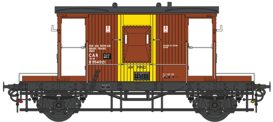 BR 20T Brake Van Diagram 1/507 B954921 BR Bauxite CAR