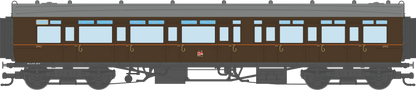 4P-021-402 GWR Corridor Toplight 1940 All Brown Twin Cities Composite LH 6942
