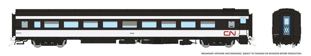 HO Lightweight Coach: CN - Wet Noodle Scheme: #5599