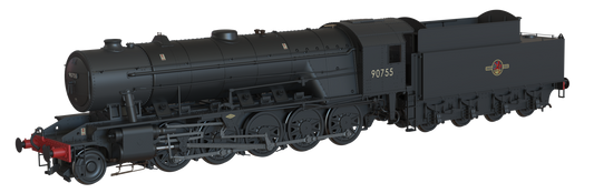 WD Austerity 2-10-0 BR Black Late Crest No.90755 Steam Locomotive