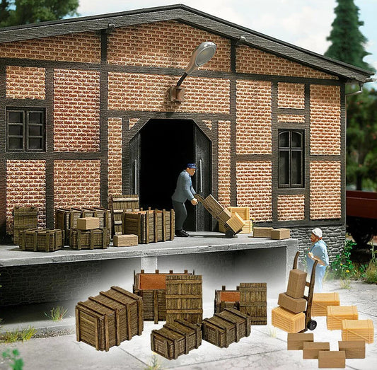BUS10260 Wooden Boxes and Hand Truck