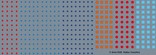 RT-4-1028 Coupling codes: blue star, red diamond, blue square, red circle Transfer
