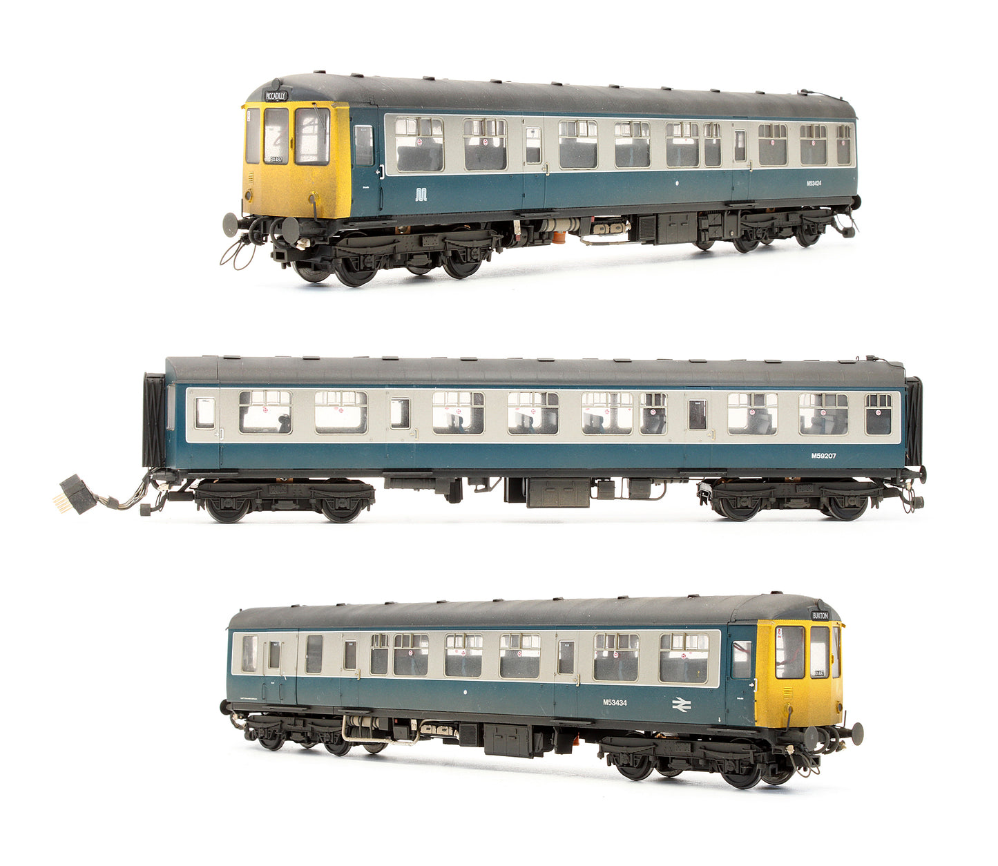 Pre-Owned Class 104 3 Car DMU BX487 M53424/M59207/M53434 BR Blue/Grey - Custom Weathered