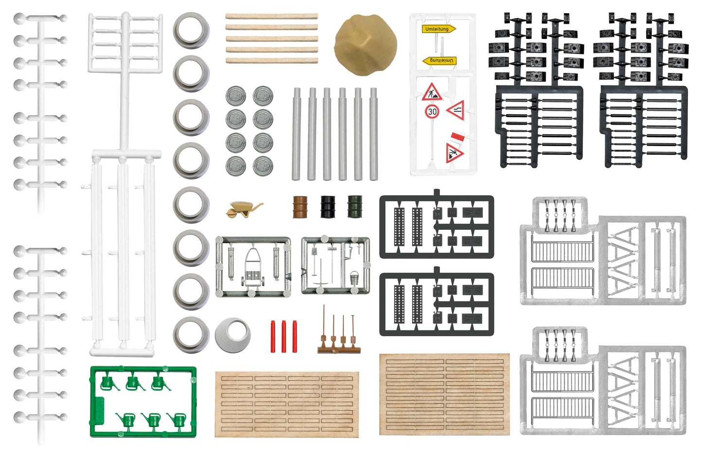 BUS1044 HO road construction accessories