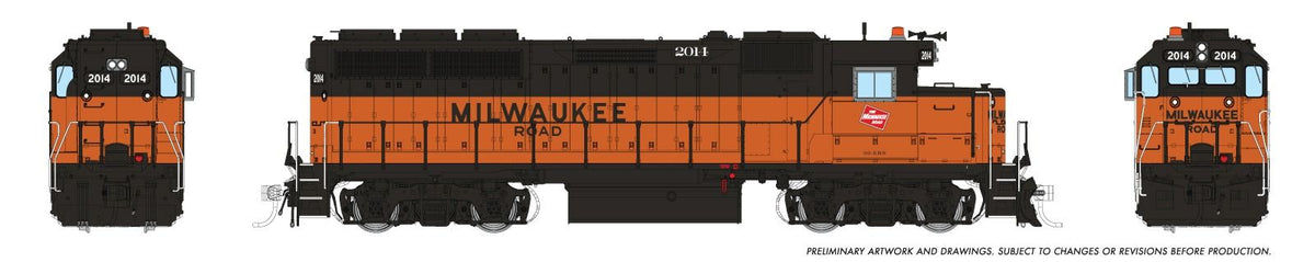 1078021 EMD GP40 Milwaukee Road: #2014