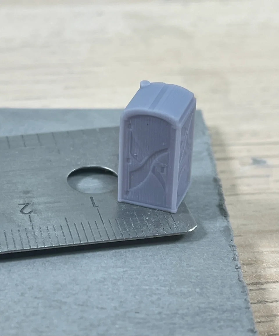 N Gauge Portable Toilets (Pack of 5) - Unpainted Model Kit