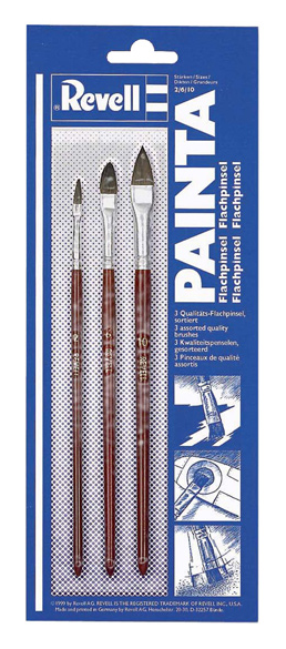 Revell "Painta" Flat Brush Set - Size 2, 6 & 10