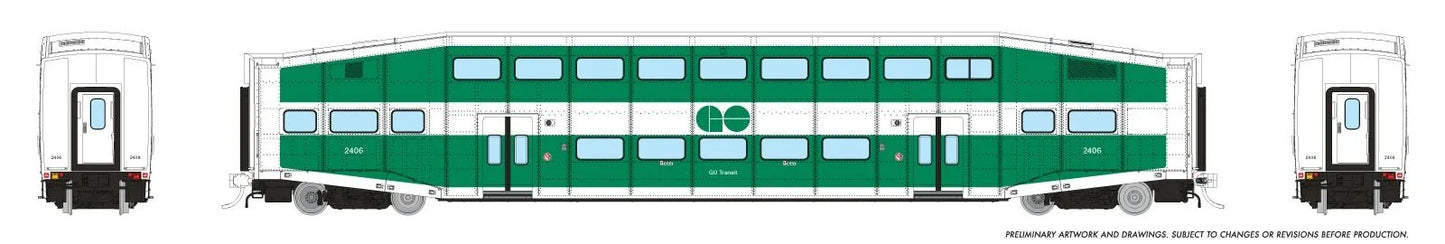 1110005 HO BiLevel Commuter Car: GO Transit - Late: Coach #2410