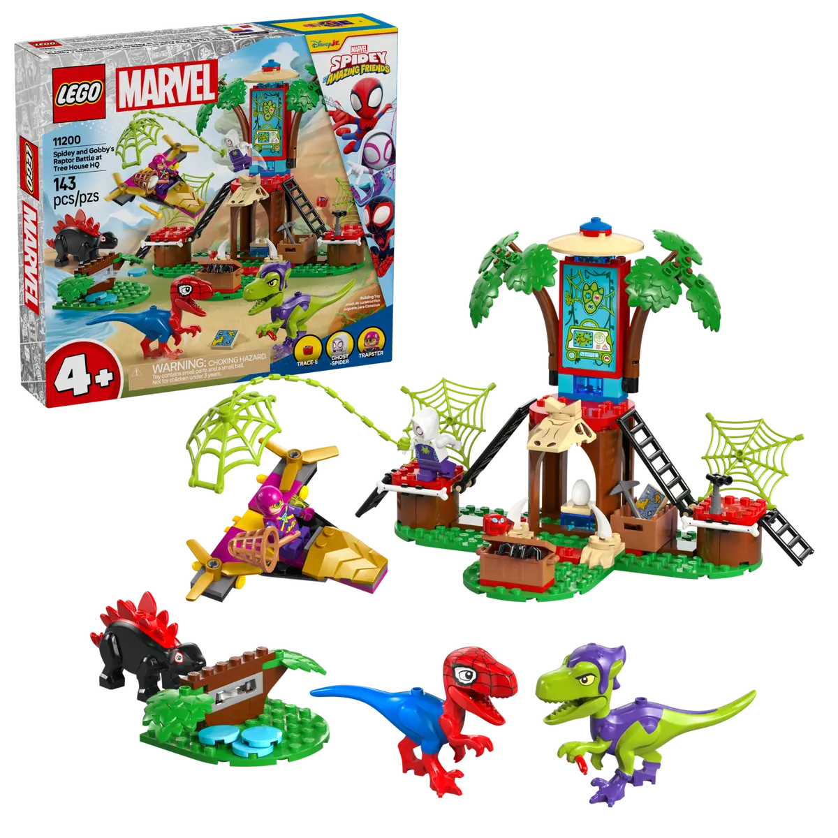 11200 Lego Marvel Spidey and Gobby's Raptor Battle at Tree House HQ - 11200