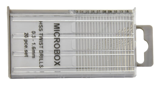 20PC HSS Drill Set 0.3-1.6MM Microbox