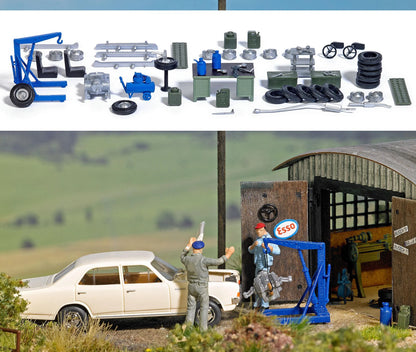 BUS1184 HO Garage equipment set