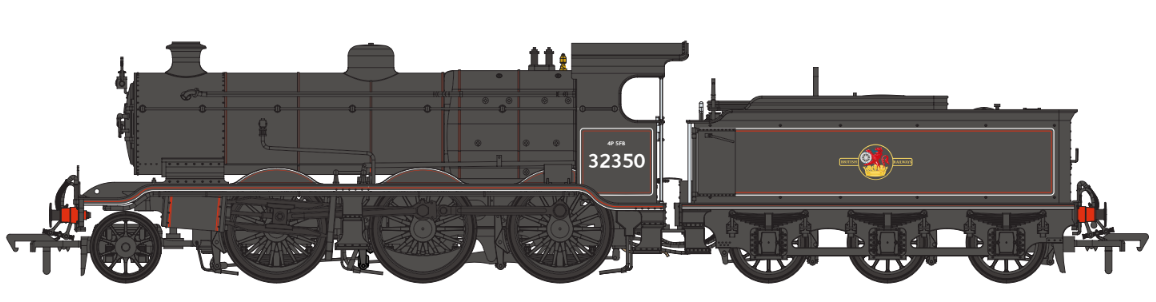 LB&SCR K Class 2-6-0 BR Black Late Crest No.32350 Steam Locomotive