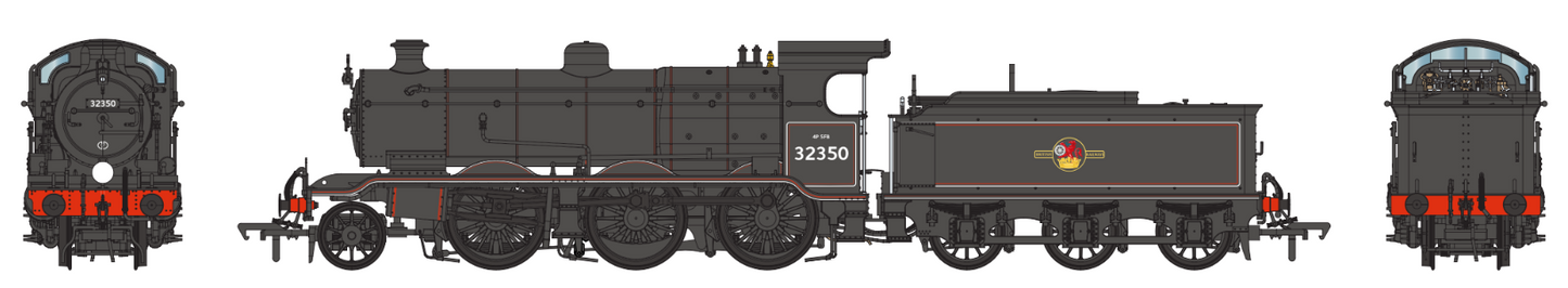 LB&SCR K Class 2-6-0 BR Black Late Crest No.32350 Steam Locomotive