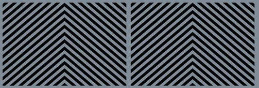 RT-4-1209 Wasp stripes / chevrons (to suit industrial locos) Transfer