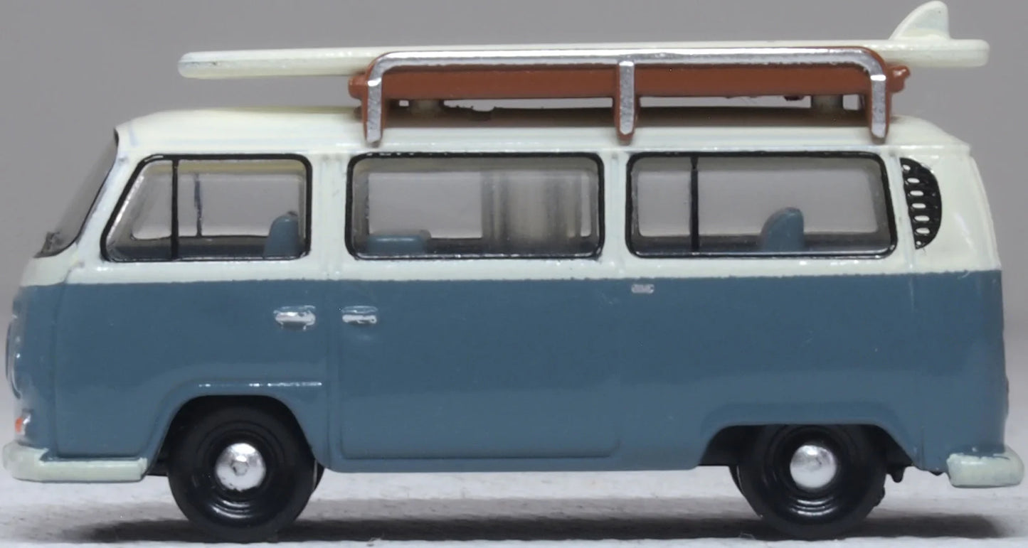 VW Bay Window T2 Bus/Surfboards Fiord Blue/Arcona White
