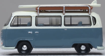 VW Bay Window T2 Bus/Surfboards Fiord Blue/Arcona White