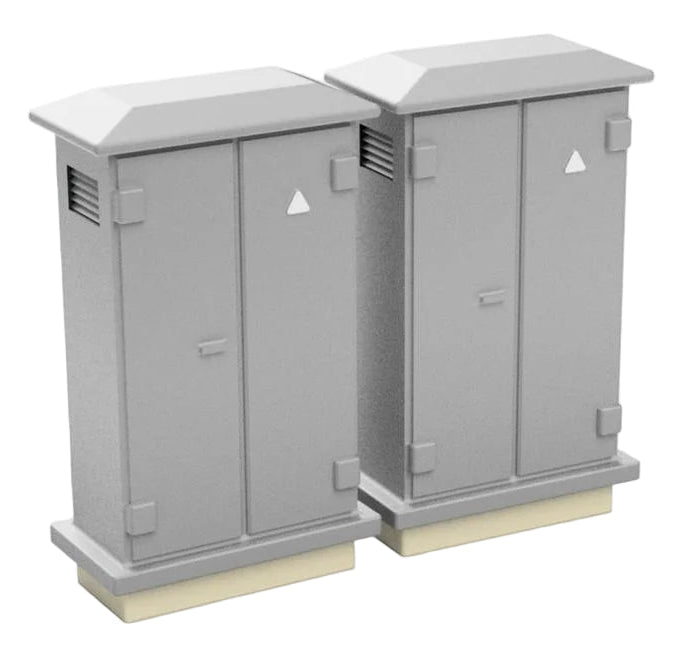 OO Gauge Lineside Cabinets (Pack of 6) - Unpainted