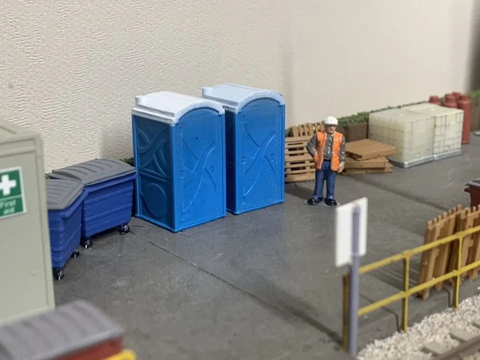 OO Gauge Portable Toilets (Pack of 2) - Unpainted