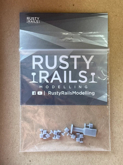 OO Gauge Dis Box + Axel Counters (Pack of 10) - Unpainted