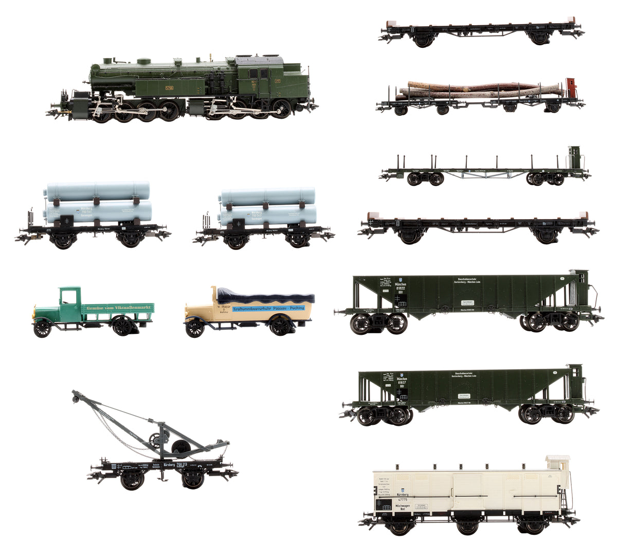 Pre-Owned 26960 Bavarian Freight Train Pack - includes Class BR 96 0-8-8-0T and 12 assorted wagons of the DRG - Marklin Digital
