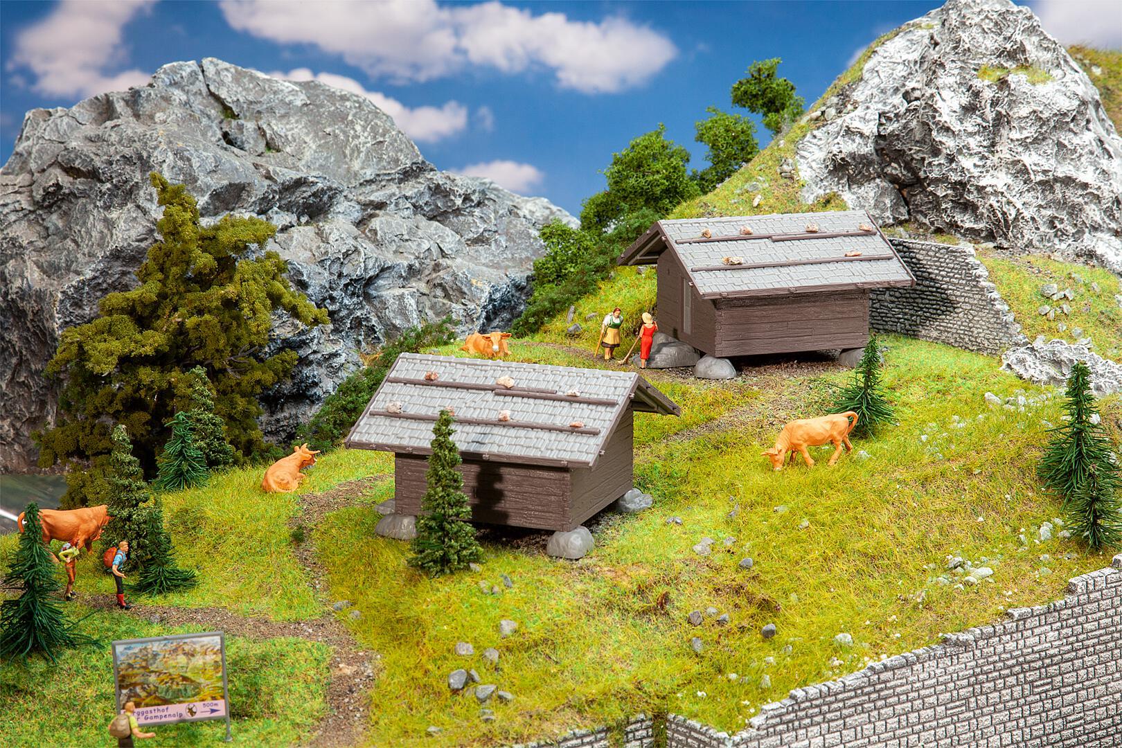 Faller 130636 Hay Barns (2) Kit – Rails