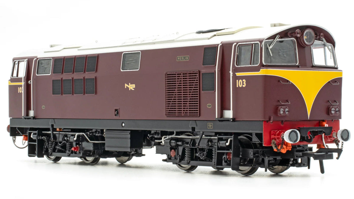 IRM1332-DCC NIR 101 Class Hunslet 103 'Merlin' Maroon (as delivered) Diesel Locomotive - DCC Sound