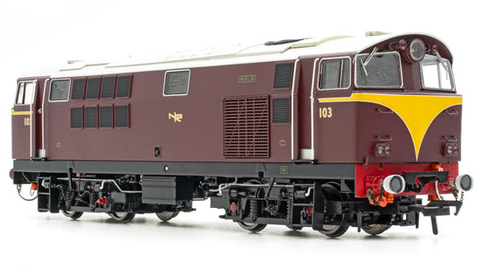 IRM1332-DCC NIR 101 Class Hunslet 103 'Merlin' Maroon (as delivered) Diesel Locomotive - DCC Sound