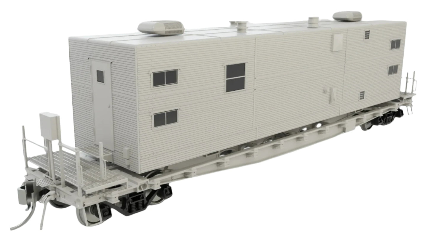 HO F30A 50' Flat Car w/Camp Van: NS - MOW: Single Car