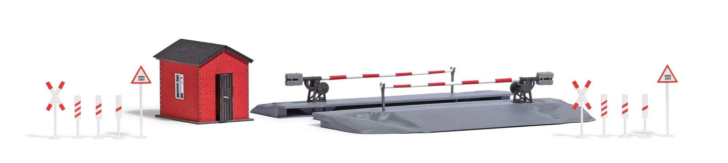 BUS1396 Barrier post with rail barrier