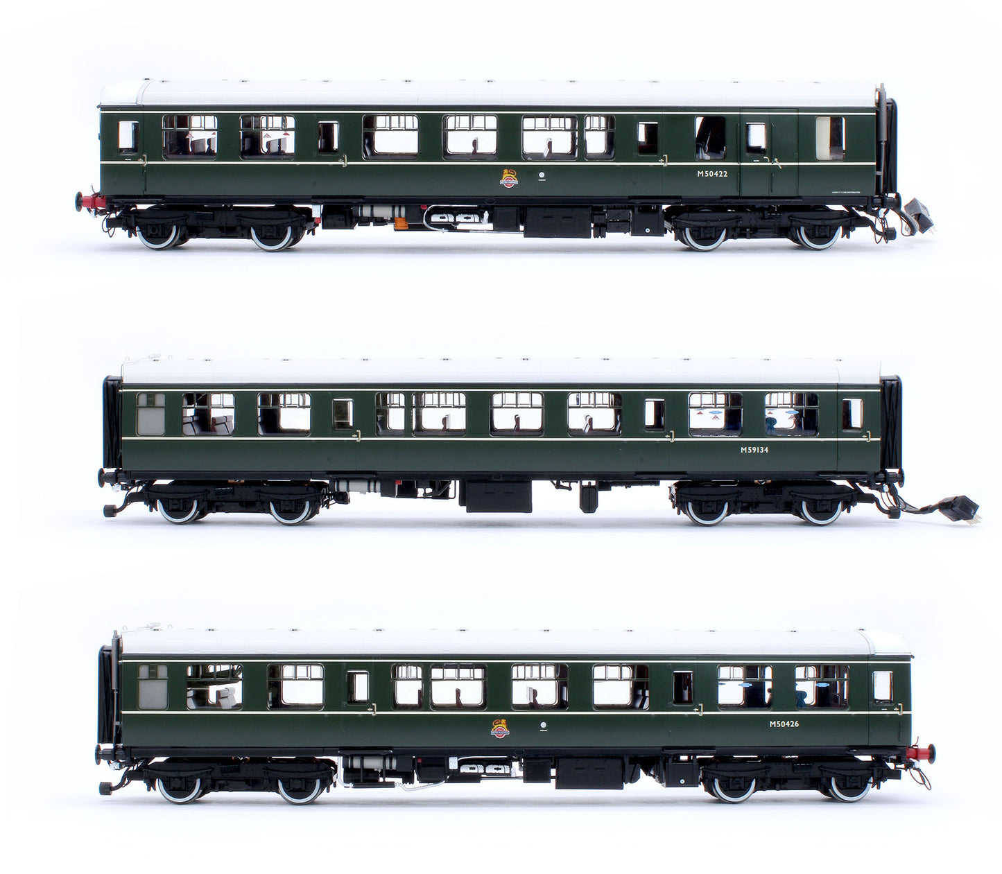 Class 104 3 Car DMU M50422/M59134/M50426 BR Green (Early) with Lion & Wheel Emblem