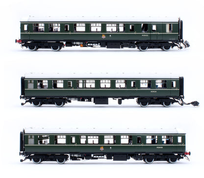 Class 104 3 Car DMU M50422/M59134/M50426 BR Green (Early) with Lion & Wheel Emblem