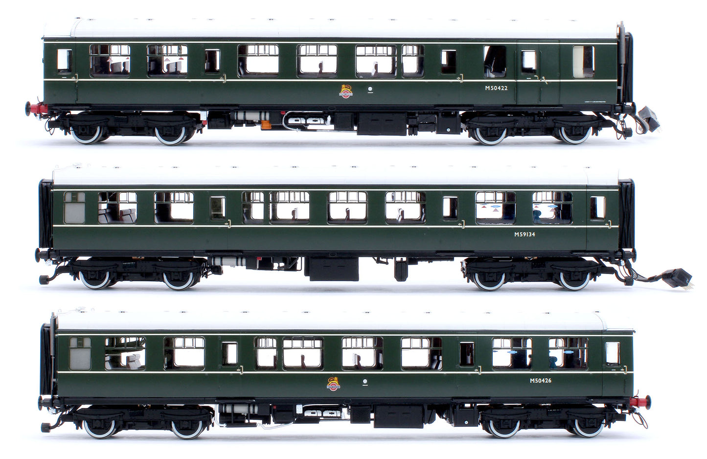 Class 104 3 Car DMU M50422/M59134/M50426 BR Green (Early) with Lion & Wheel Emblem