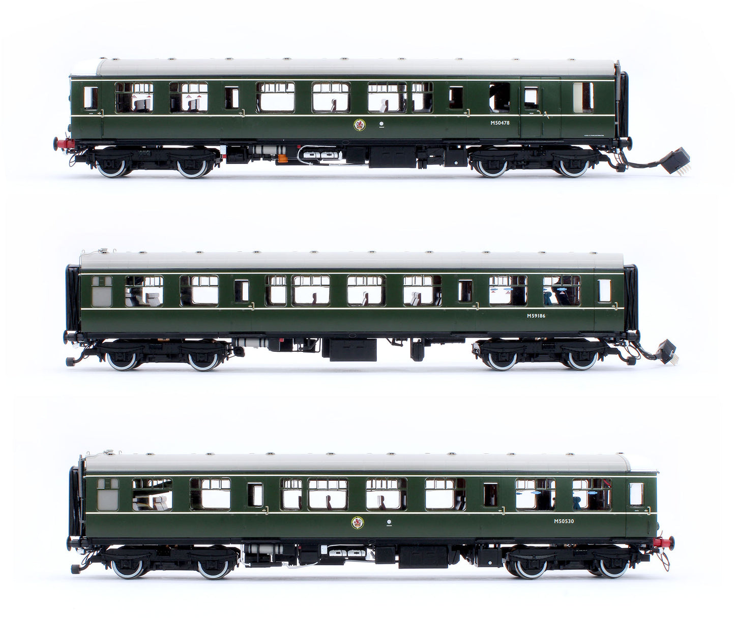 Class 104 3 Car DMU M50478/M59186/M50530 BR Green (Speed Whiskers and Coaching Stock roundel)