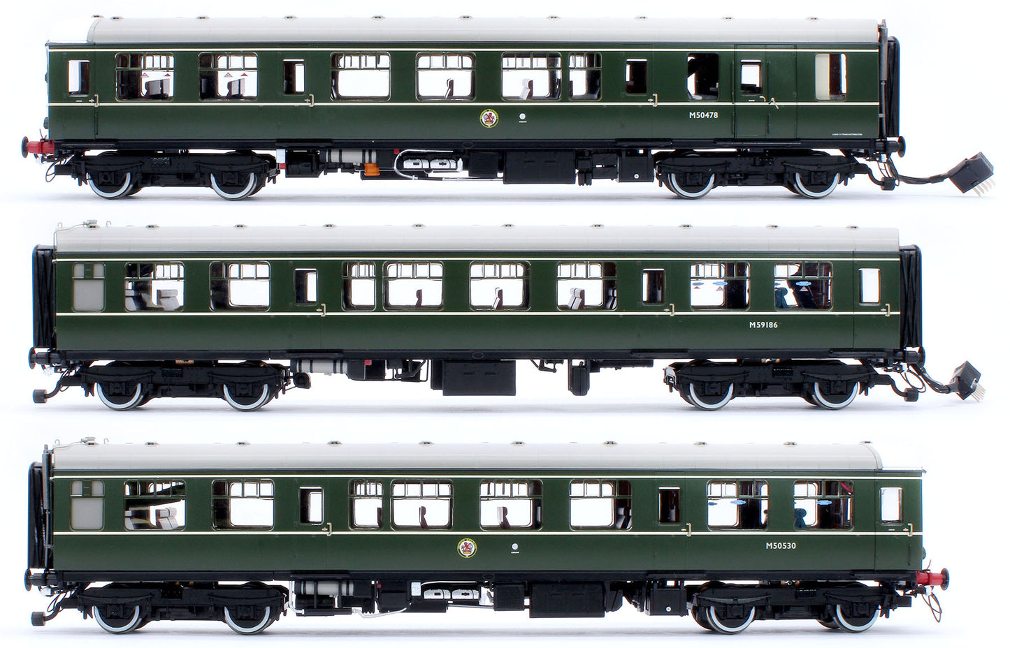 Class 104 3 Car DMU M50478/M59186/M50530 BR Green (Speed Whiskers and Coaching Stock roundel)